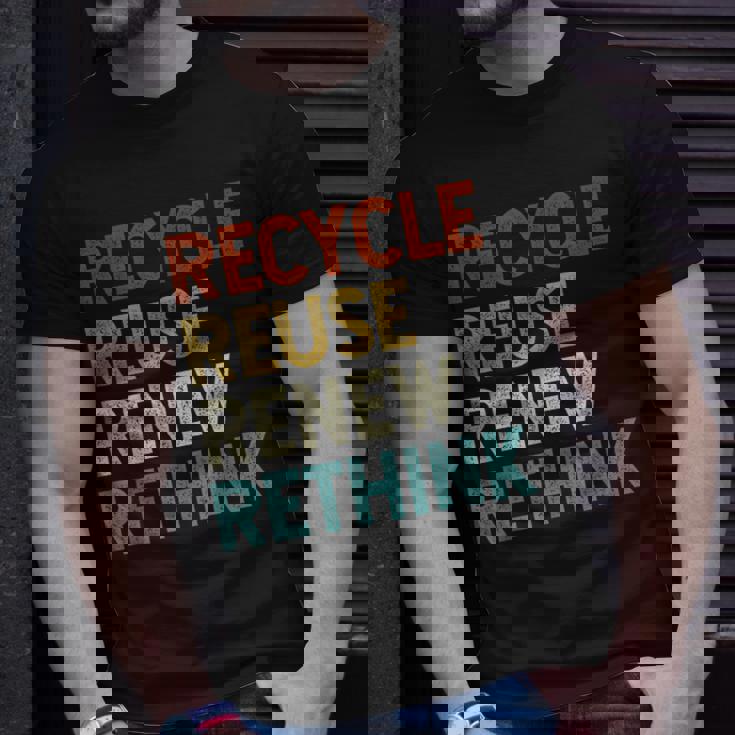 Recycle Reuse Renew Rethink Retro Vintage Earth Day 2023 Unisex T-Shirt ...