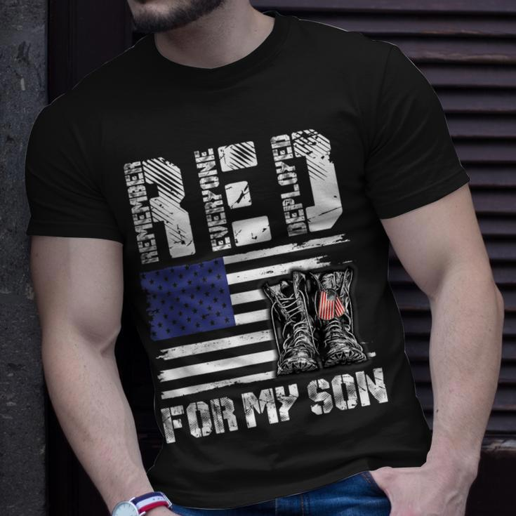 Red Friday For My Son Remember Everyone Deployed Military Unisex T-Shirt Gifts for Him