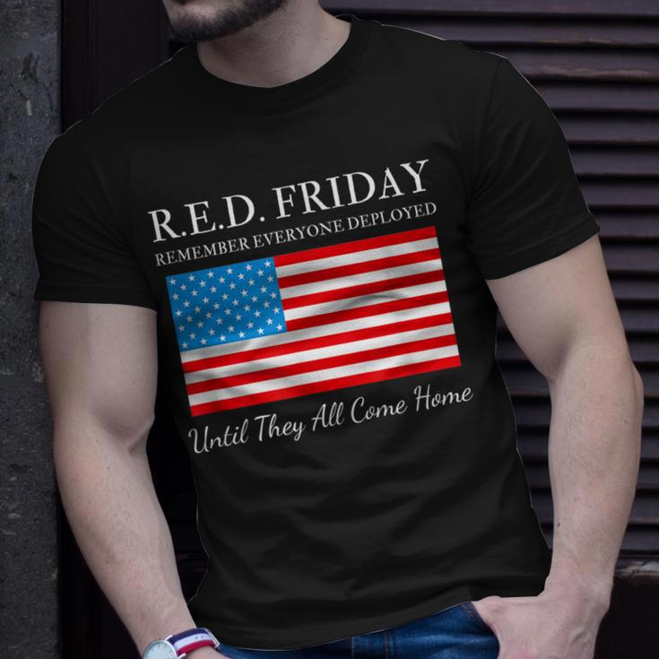 Red Friday Remember Everyone Deployed Until They All Unisex T-Shirt Gifts for Him