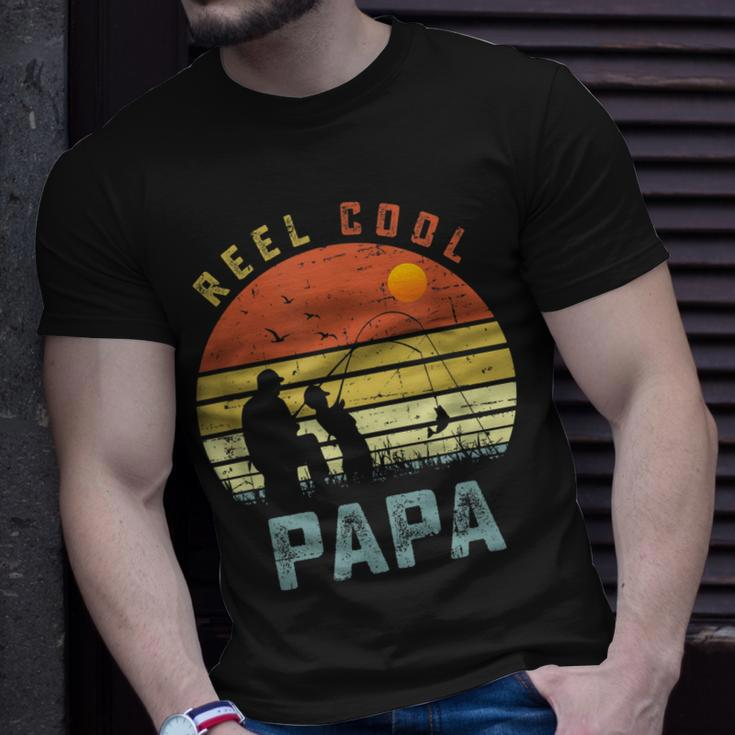 Reel Cool Papa Fathers Day Gift For Fishing Dad Unisex T-Shirt Gifts for Him