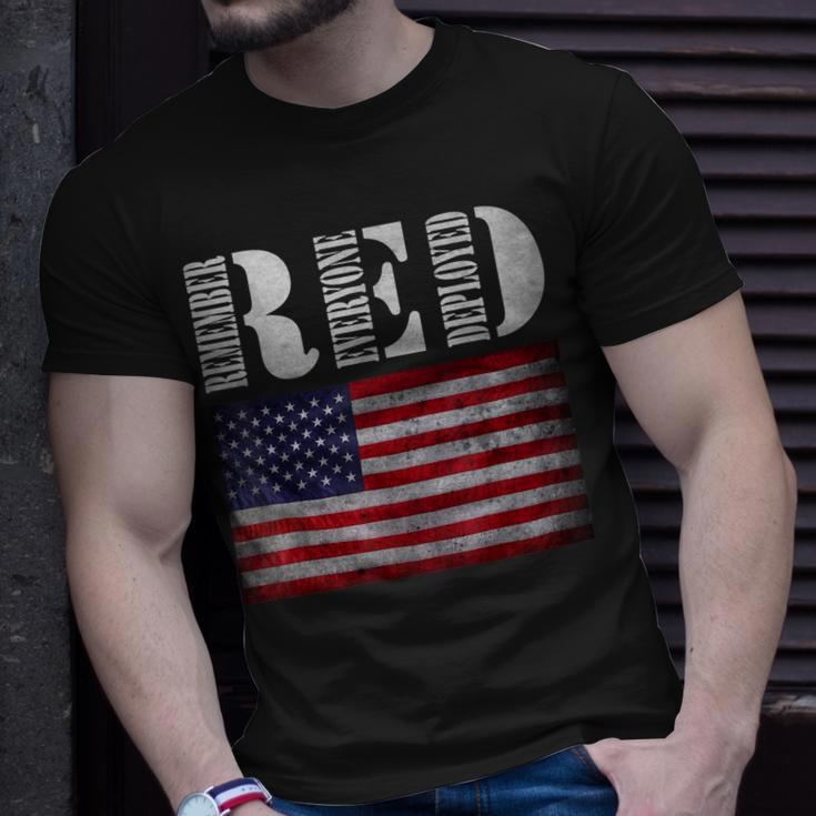 Remember Everyone Deployed Red Friday Us Military Support Unisex T-Shirt Gifts for Him
