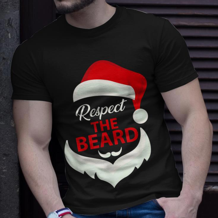 Respect The Beard Santa Claus Christmas T-shirt Gifts for Him