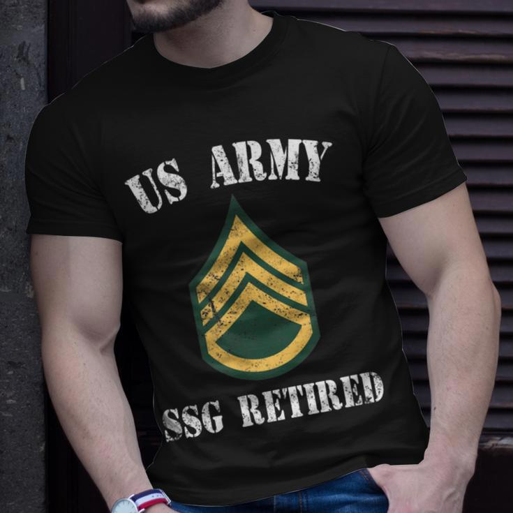 Retired Army Staff Sergeant Military Veteran Retiree T-shirt Gifts for Him