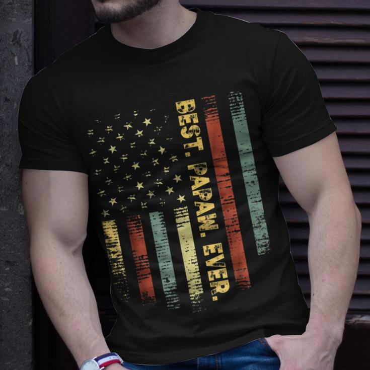 Retro Best Papaw Ever Vintage American FlagFor Dad Gift For Mens Unisex T-Shirt Gifts for Him