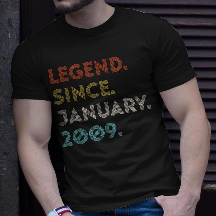 Retro Color Legend Since Januar 2009 Vintage Geburtstag T-Shirt Geschenke für Ihn