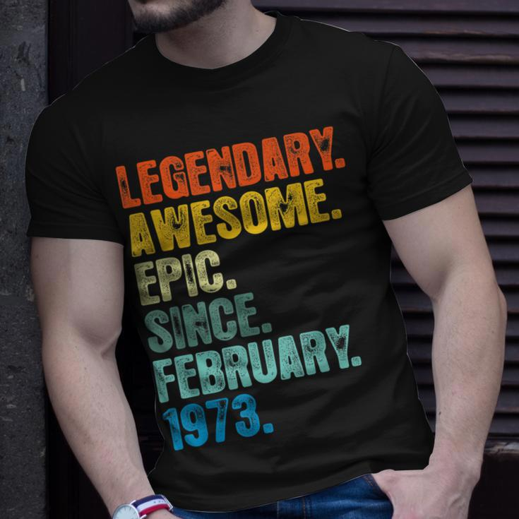 Retro Legendär Seit Februar 1973 50 Jahre Alt T-Shirt Geschenke für Ihn