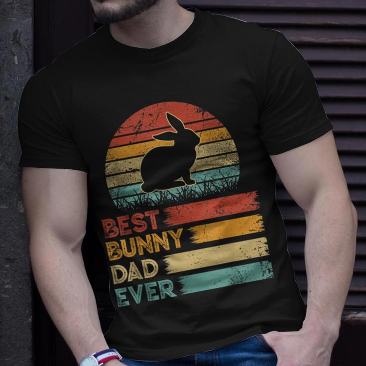 Retro Vintage Best Bunny Dad Ever Animals Lover T-Shirt Gifts for Him