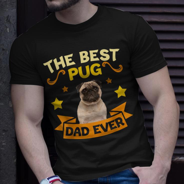 Retro Vintage Best Pug Dad Ever Fathers Day Gift Gift For Mens Unisex T-Shirt Gifts for Him