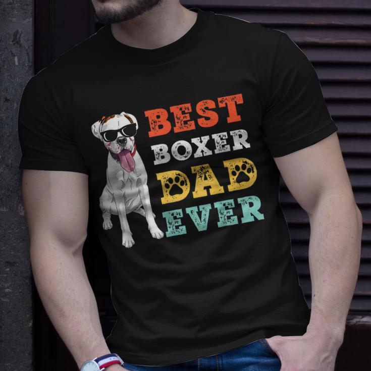 Retro Vintage Dog Best Boxer Dad Ever T-Shirt Gifts for Him