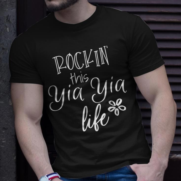 Rockin This Yia Yia Life Greece Greek Grandma Unisex T-Shirt Gifts for Him