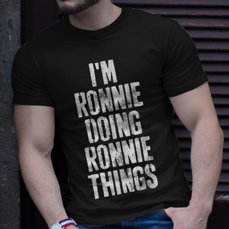 Im Ronnie Doing Ronnie Things Personalized First Name T-Shirt Gifts for Him