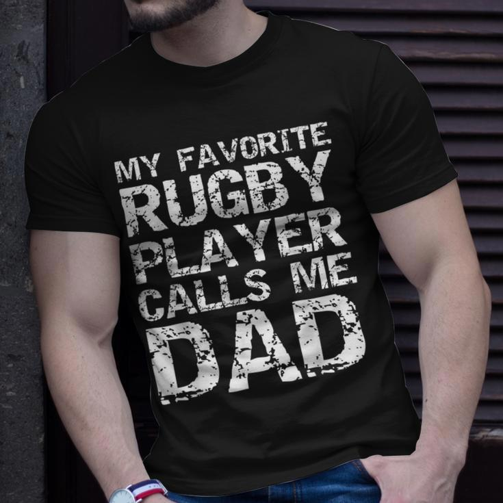 Rugby Father Cool My Favorite Rugby Player Calls Me Dad T-Shirt Gifts for Him