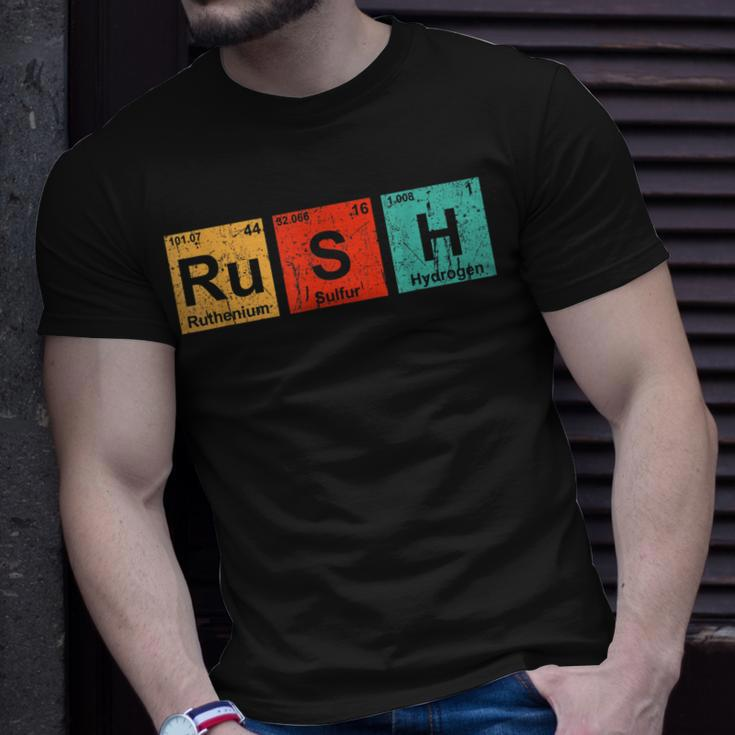 Rush Ru-S-H Periodic Table Elements Unisex T-Shirt Gifts for Him