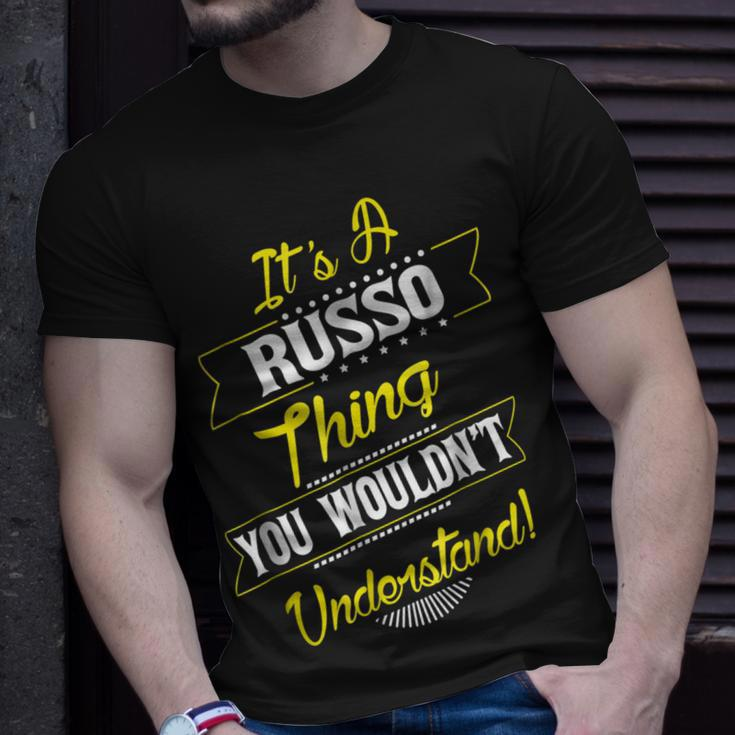 Russo Thing Family Name Reunion Surname TreeUnisex T-Shirt Gifts for Him