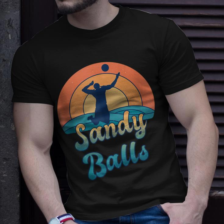 Sandy Balls For A Beach Volleyball Player Unisex T-Shirt Gifts for Him