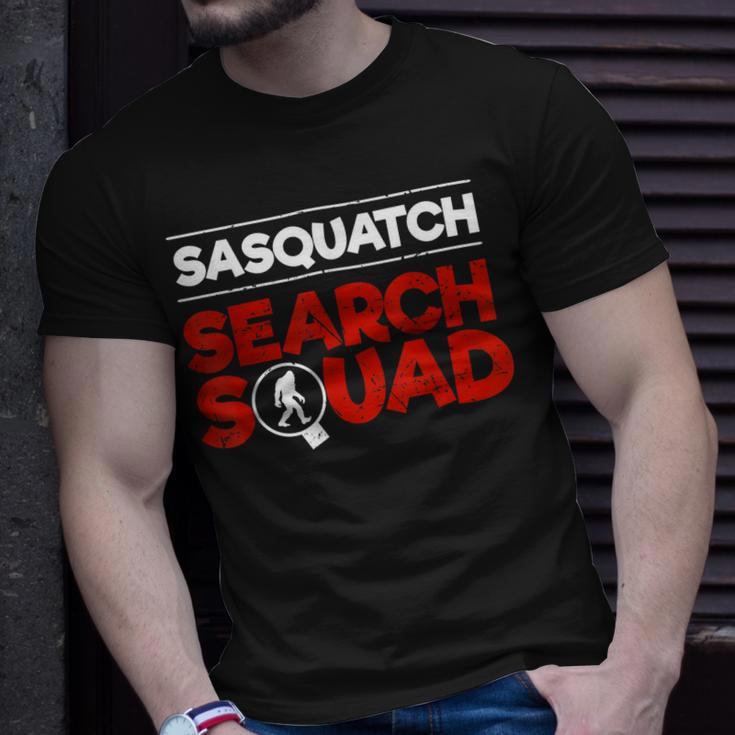 Sasquatch Search Squad Bigfoot Hunter Unisex T-Shirt Gifts for Him