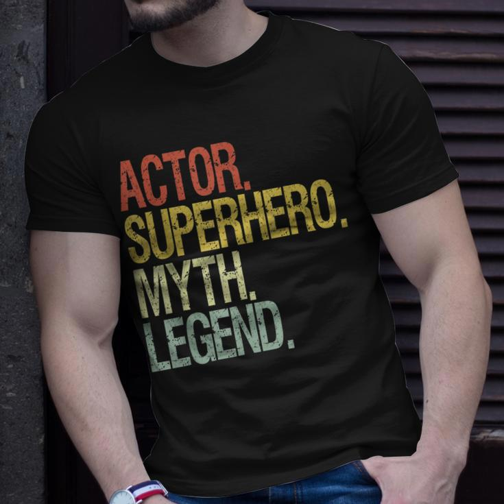 Schauspieler Superheld Mythos Legende Inspirierendes Zitat Schwarzes T-Shirt Geschenke für Ihn