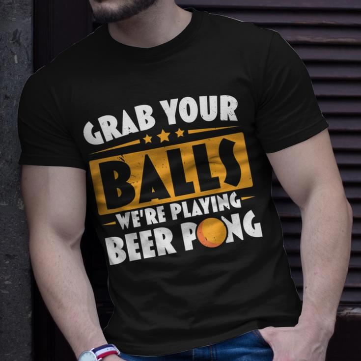 Schnapp Dir Deine Eier Wir Spielen Beer Pong Beer Drinker T-Shirt Geschenke für Ihn