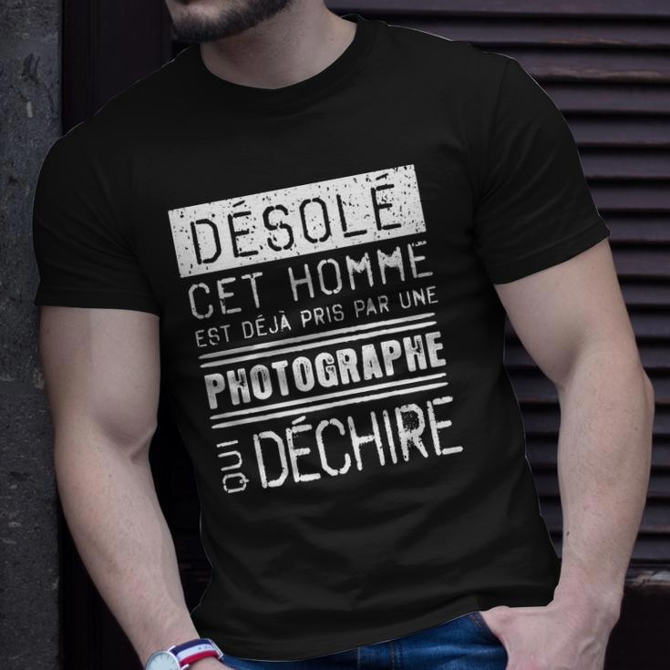 Schwarzes T-Shirt Désolé, dieser Mann ist schon vergeben für Fotografinnen-Partner Geschenke für Ihn