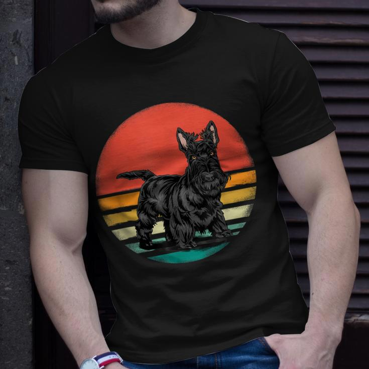 Scottish Terrier Hundeliebhaber Im Retro-Stil 70Er-Jahre T-Shirt Geschenke für Ihn