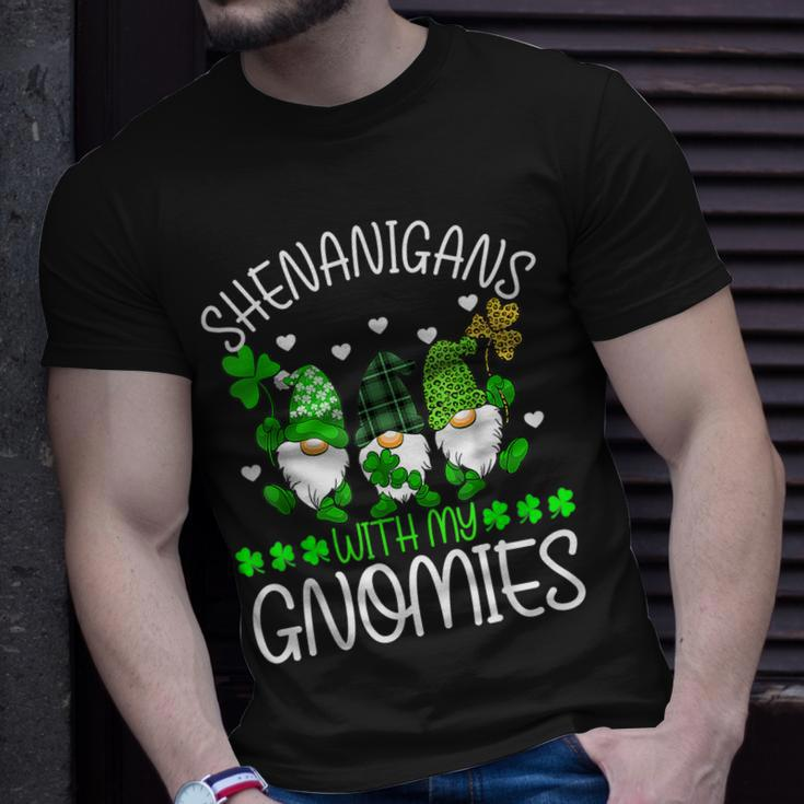 Shenanigans With My Gnomies St Patricks Day Gnome Shamrock T-Shirt Gifts for Him