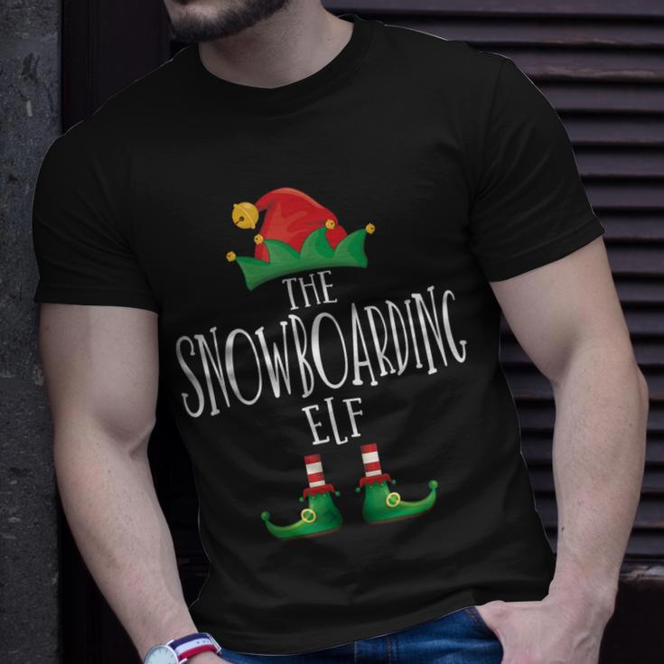 Snowboard-Elfen- Familien-Pyjama Weihnachtselfe T-Shirt Geschenke für Ihn