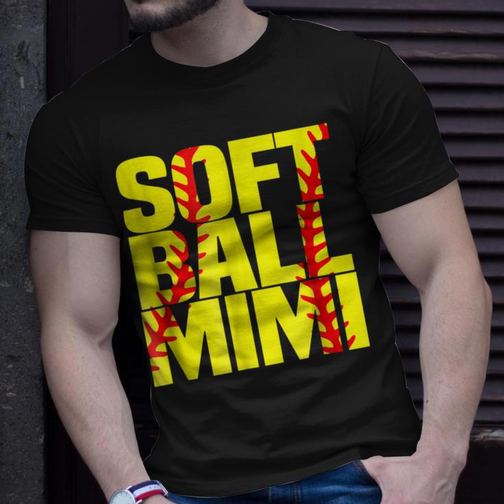 Softball Mimi Proud Grandma Unisex T-Shirt Gifts for Him