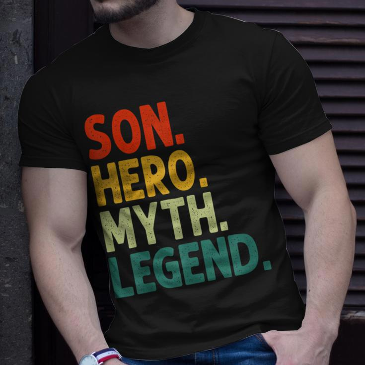Sohn Held Mythos Legende Retro Vintage-Sohn T-Shirt Geschenke für Ihn