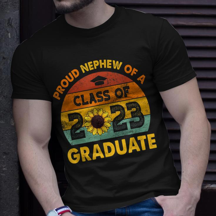 Sonnenblume Senior Proud Neffe Klasse 2023 Graduate Vintage T-Shirt Geschenke für Ihn