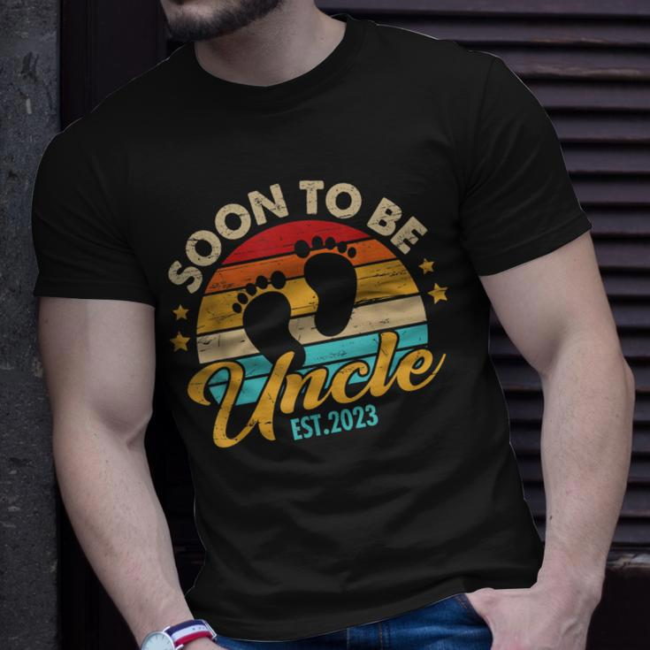 Mens Soon To Be Uncle 2023 Fathers Day First Time Dad Pregnancy T-Shirt Gifts for Him
