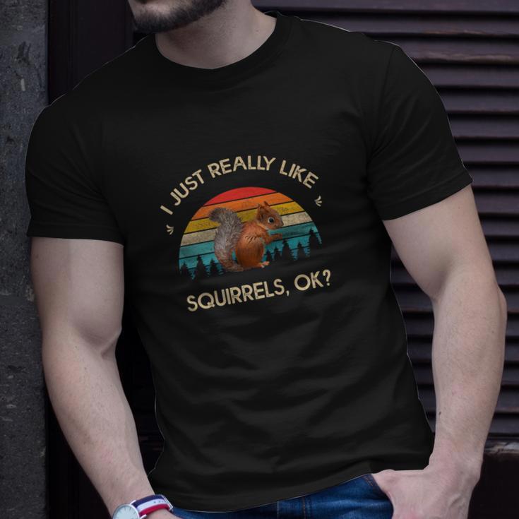 Squirrel Lover I Just Really Like Squirrels Ok Vintage T-shirt - Thegiftio