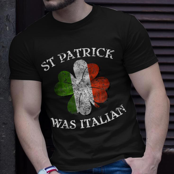 St Patrick Was Italian St Patricks Day Hat Clover Vintage T-Shirt Gifts for Him