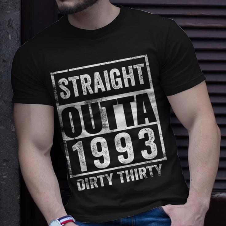 Straight Outta 1993 Dirty Thirty 30 Years 30Th Birthday 2023 Unisex T-Shirt Gifts for Him