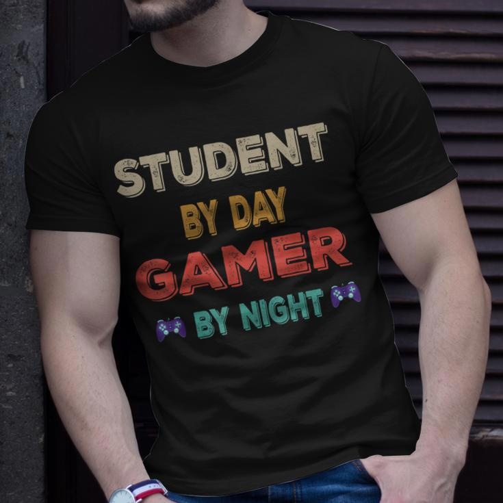 Student By Day Gamer By Night Meme For Gamers T-Shirt Gifts for Him