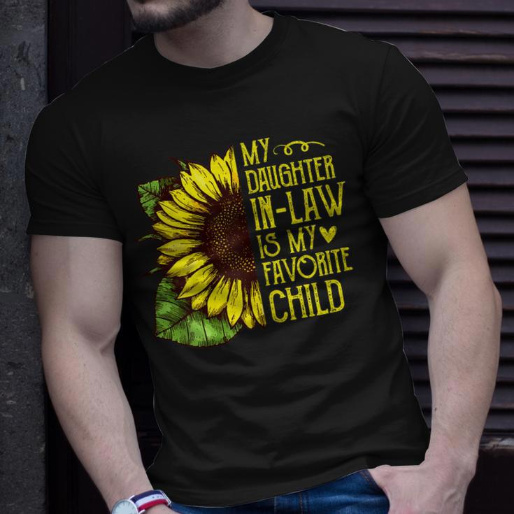 Sunflower My Daughterinlaw Is My Favorite Child Gift For Womens Unisex T-Shirt Gifts for Him
