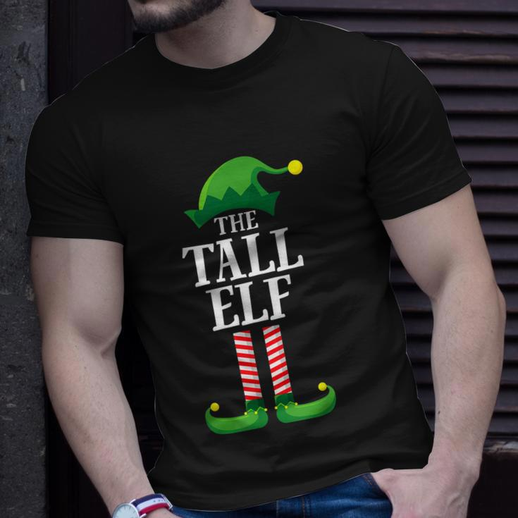 Tall Elf Matching Family Group Christmas Party Pajama Unisex T-Shirt Gifts for Him