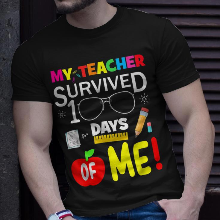 My Teacher Survived 100 Days Of Me 100 School Days T-Shirt Gifts for Him