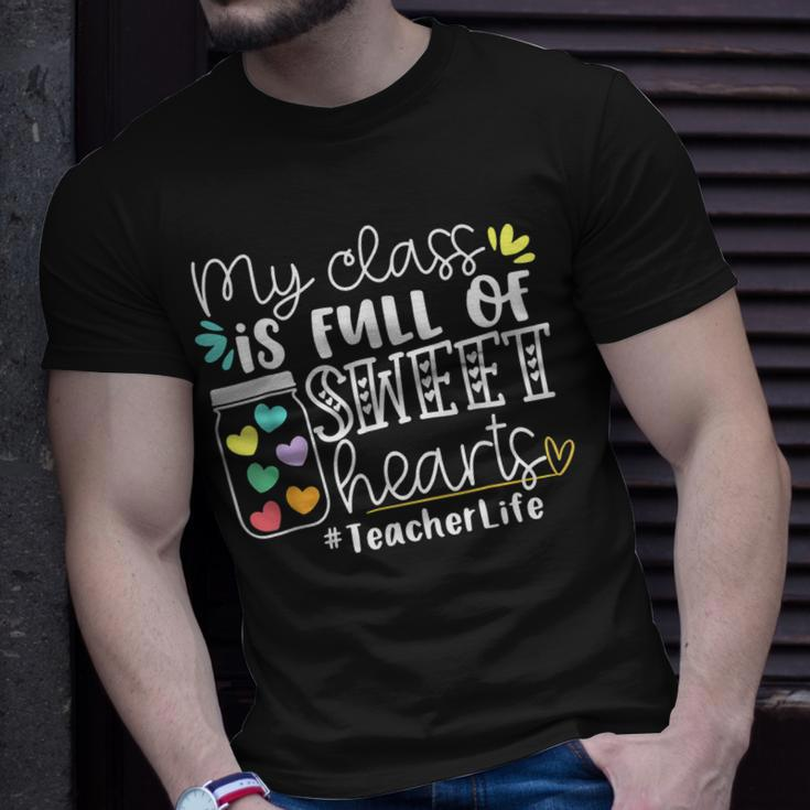 Teacher Valentines Day My Class Is Full Of Sweethearts V4 T-Shirt Gifts for Him