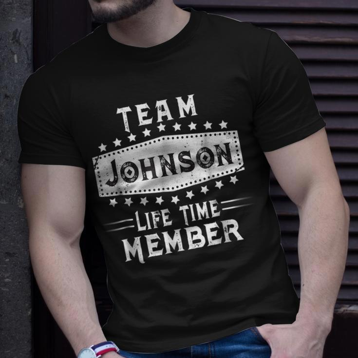 Team Johnson Life Time Member Family Name Unisex T-Shirt Gifts for Him