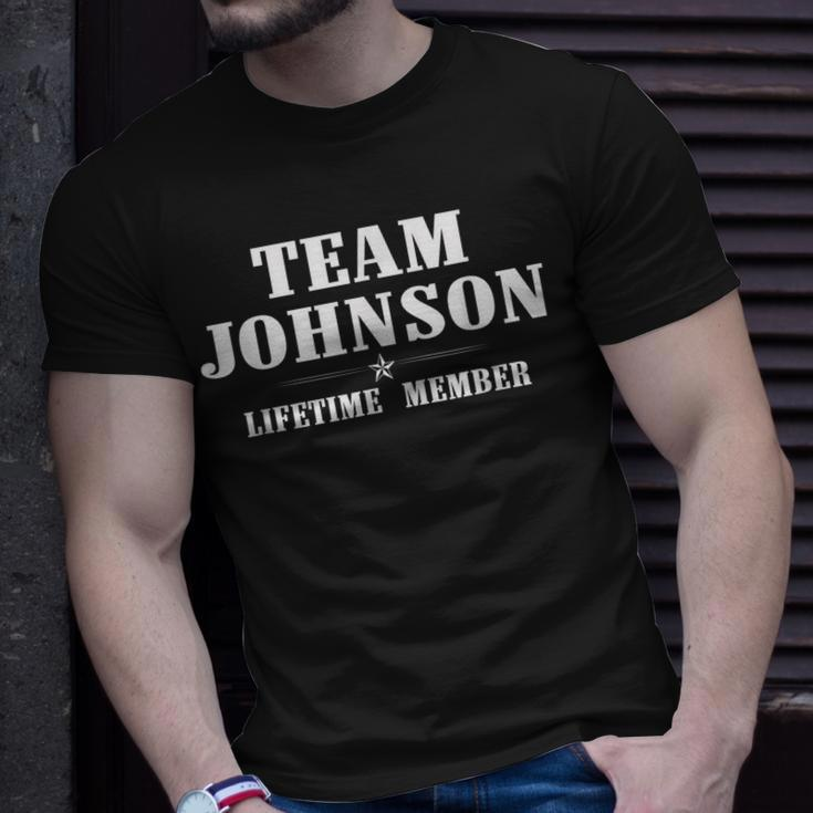 Team Johnson Surname Family Last Name Gift Unisex T-Shirt Gifts for Him
