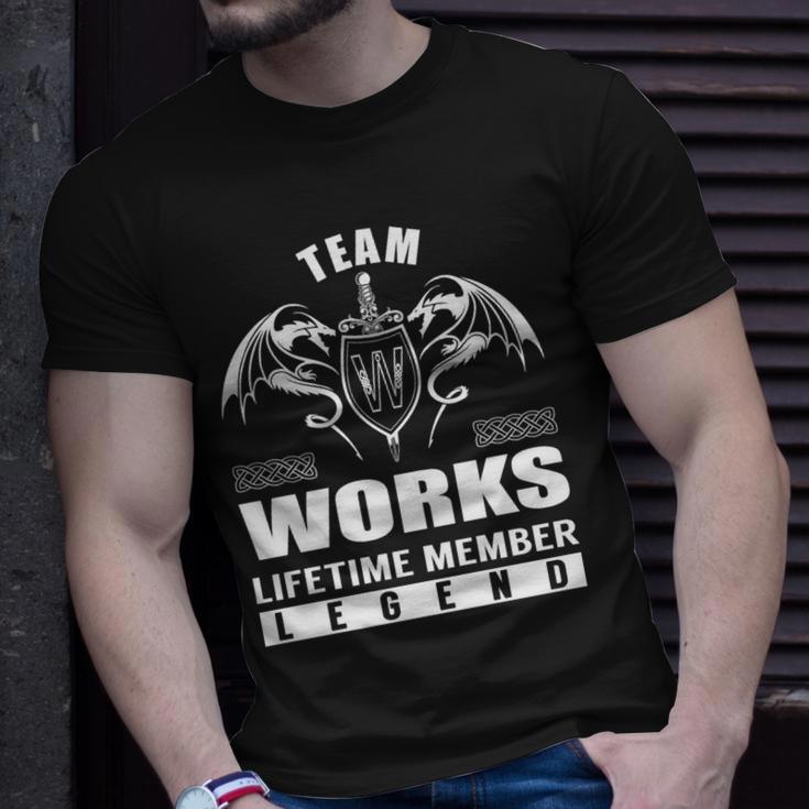 Team Works Lifetime Member Legend Unisex T-Shirt Gifts for Him
