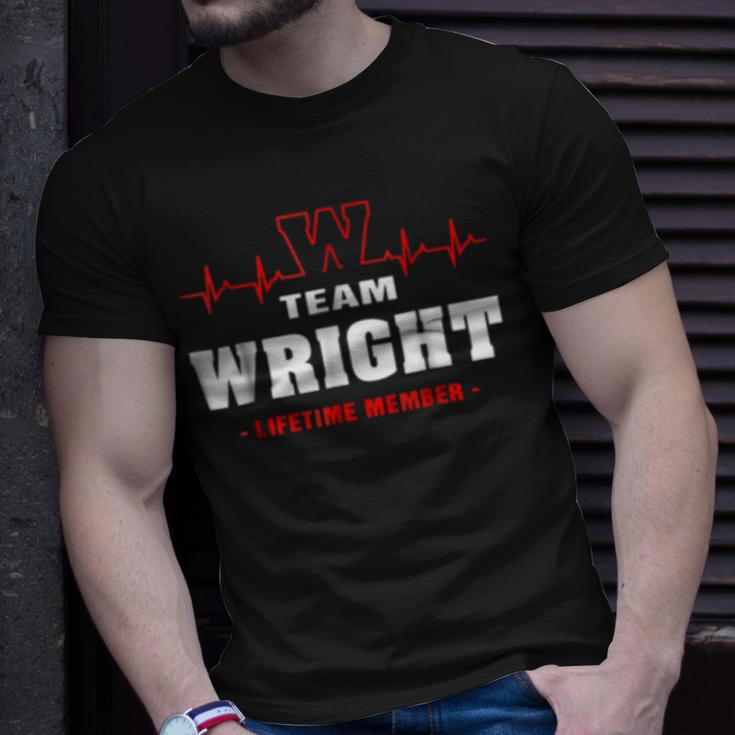 Team Wright Lifetime Member Name Surname Last Name Unisex T-Shirt Gifts for Him