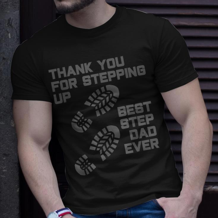 Thank You For Stepping Up - Fathers Day Step Dad T-shirt Gifts for Him