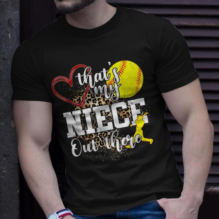 Thats My Niece Out There Softball Auntie Uncle Unisex T-Shirt Gifts for Him