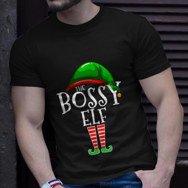 The Bossy Elf Group Matching Family Christmas Gift Funny Unisex T-Shirt Gifts for Him