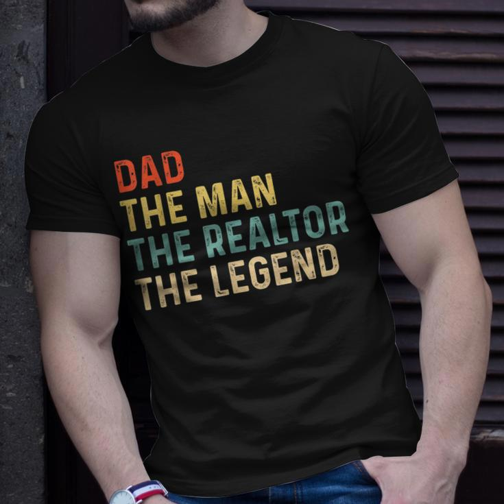 The Dad The Man The Realtor The Legend Real Estate Agent Unisex T-Shirt Gifts for Him