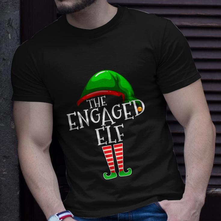 The Engaged Elf Family Matching Group Christmas Gift Engagement Unisex T-Shirt Gifts for Him