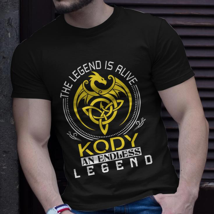 The Legend Is Alive Kody Family Name Unisex T-Shirt Gifts for Him