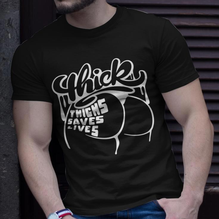 Thick Thighs Save Lives Gym Workout Thick Thighs Unisex T-Shirt Gifts for Him