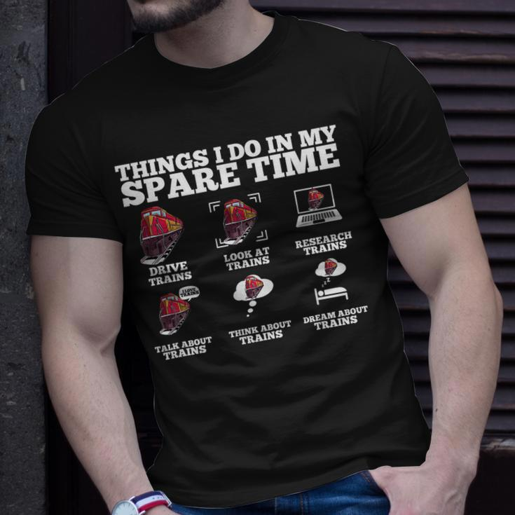 Things I Do In My Spare Time - Train Lover T-shirt Gifts for Him